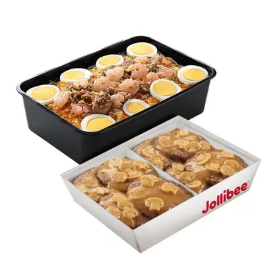 8 - pc Burger Steak w/ Palabok Family Pan