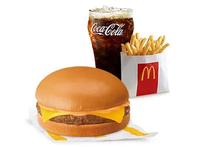 Cheesy Burger McDo with Small Fries and Drink