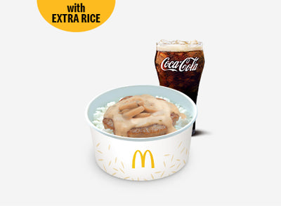 Sulit Busog 1-pc Mushroom Pepper Steak with Extra Rice Meal