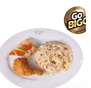 Bigg's Chicken, Carbonara And Pizza Bread