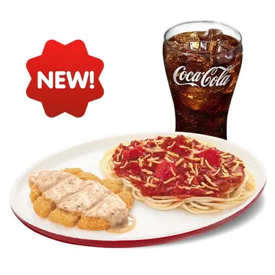 1-pc. Pepper Cream w/ Jolly Spaghetti & Drink